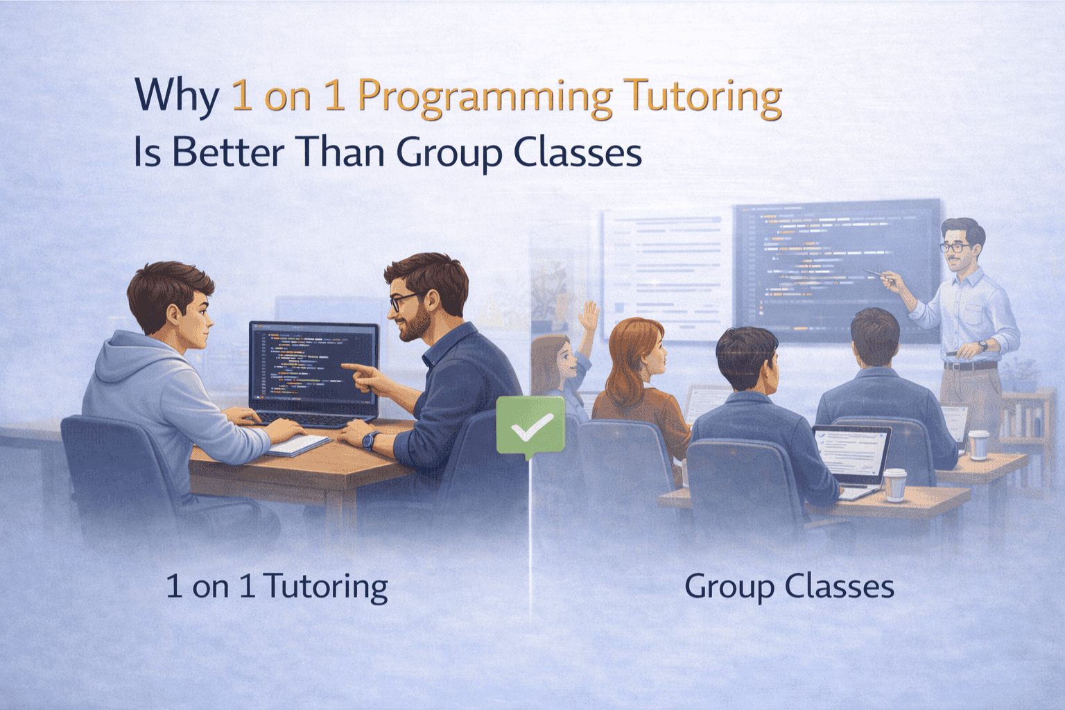 Why 1 on 1 Programming Tutoring Is Better Than Group Classes